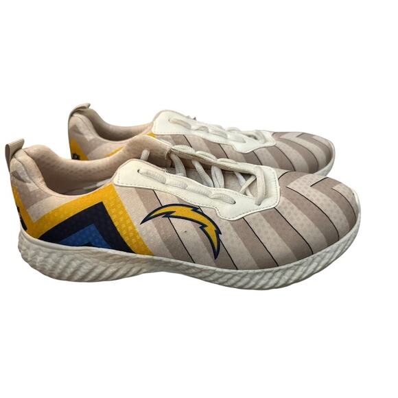 Los Angeles Chargers NFL Men's Low Top Canvas Lace Up Sneaker Shoes Size 10 - Picture 1 of 6
